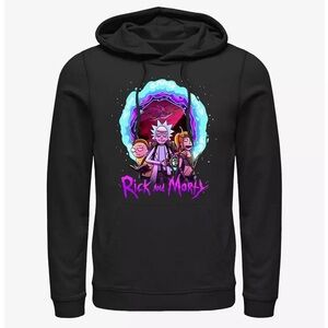 Hot Topic Rick and Morty Magic Portal Hoodie Black - Size Small